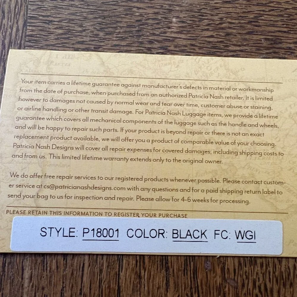 Patricia Nash Black Leather Tote with Gold Stud Accents - Picture 5 of 5